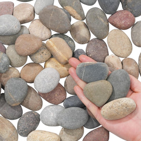 Fahaxiki river rocks 2-3 inch pebbles for garden paths and edging