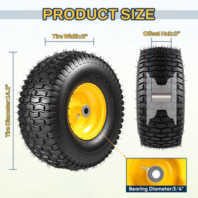 FAHKNS 156x6-6 tubeless lawn tire boosts ride comfort on bumpy terrain.