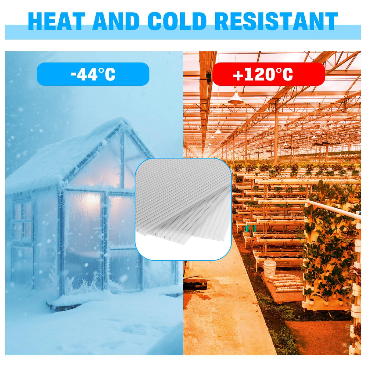FAHKNS easy-cut panel enables quick, customized greenhouse installations.