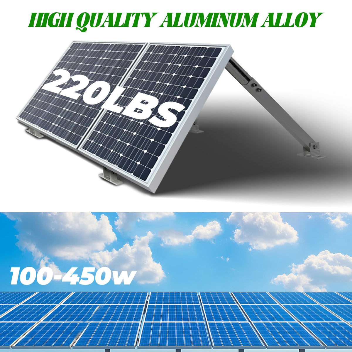 FAHKNS mounting for RV and boat shows portable, versatile solar support.