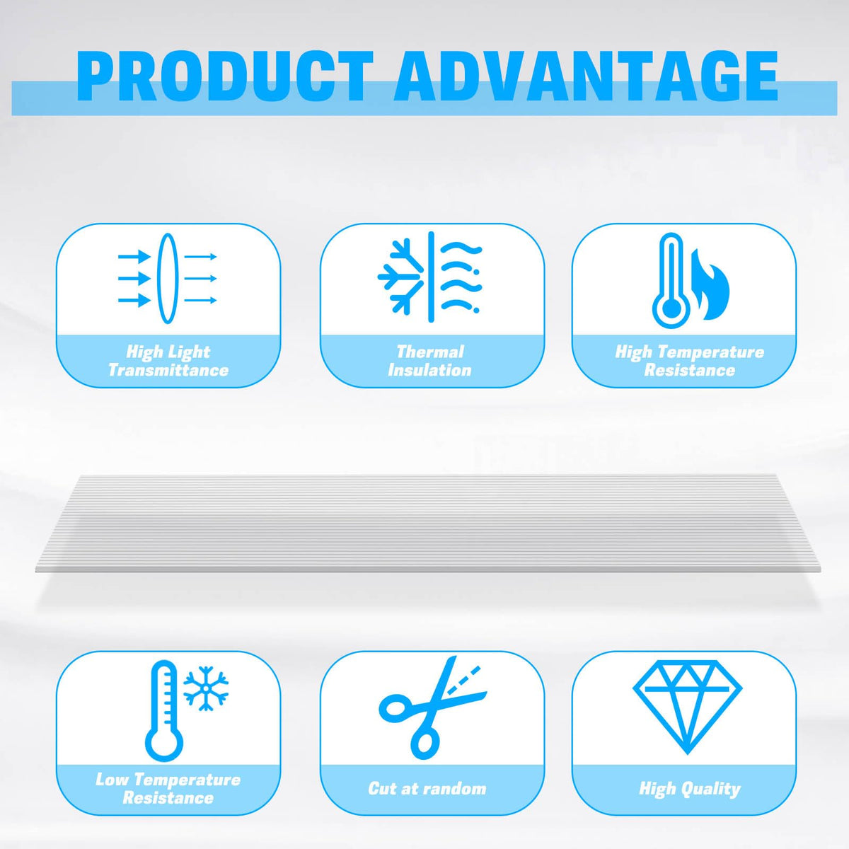 FAHKNS shatterproof panel offers all-weather durability for greenhouses.