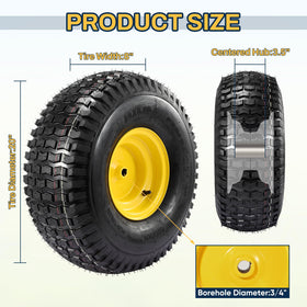 FAHKNS rear tire hub bore 3/4 inch supports easy installation.