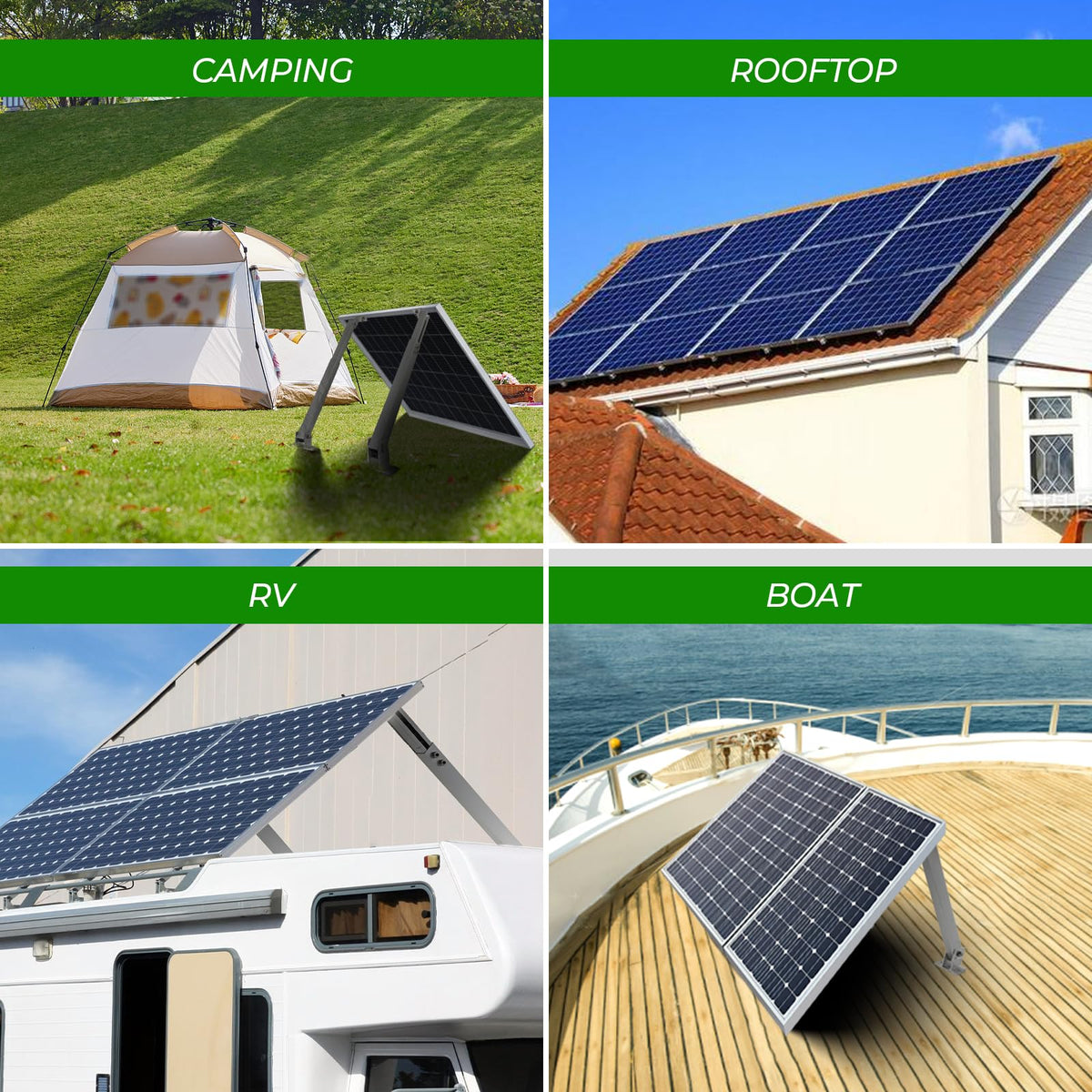 FAHKNS solar-panel mount on roof demonstrates compatibility with flat surfaces.