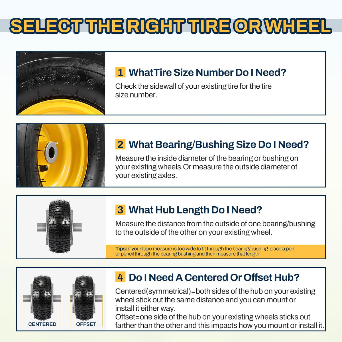 FAHKNS tire installed on a mower demonstrating improved stability