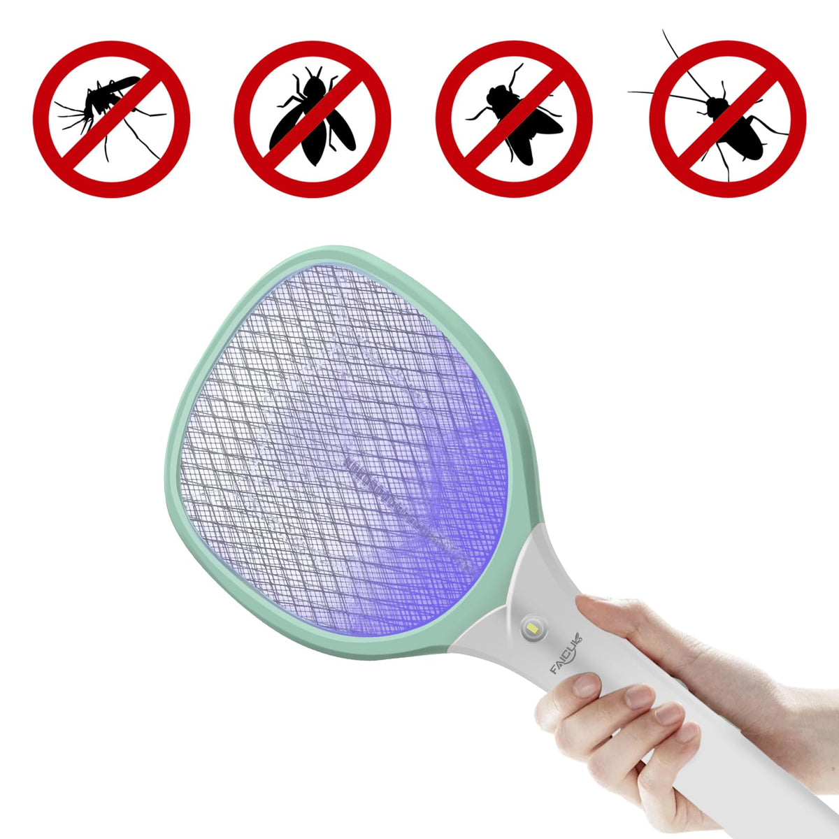 Faicuk 2-in-1 green zapper base functioning as fly light trap.