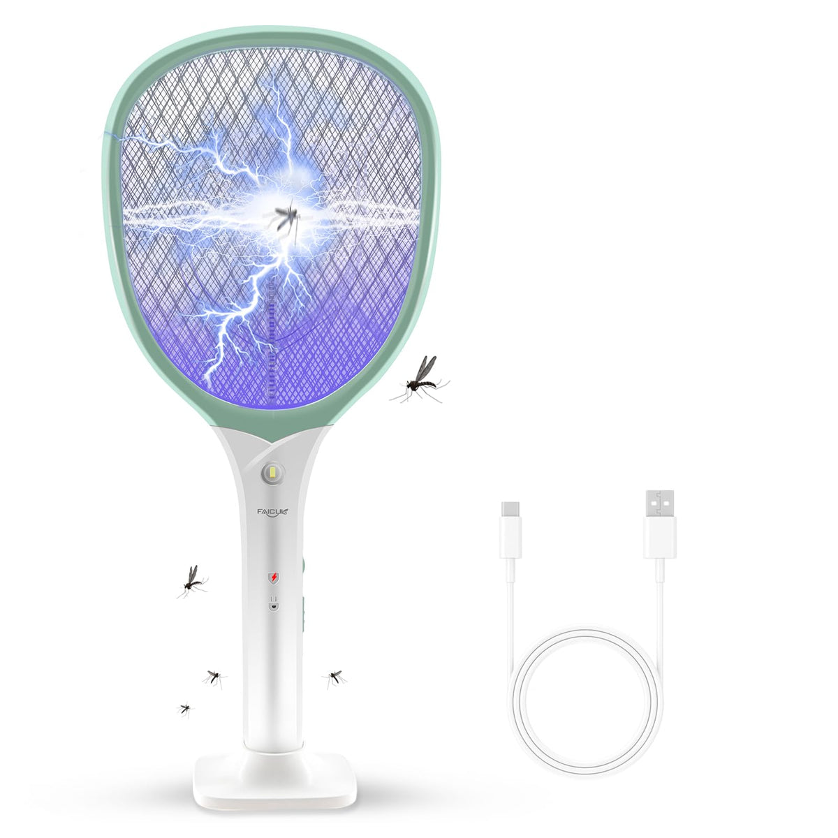 Faicuk 2-in-1 green zapper front view for quick insect control.