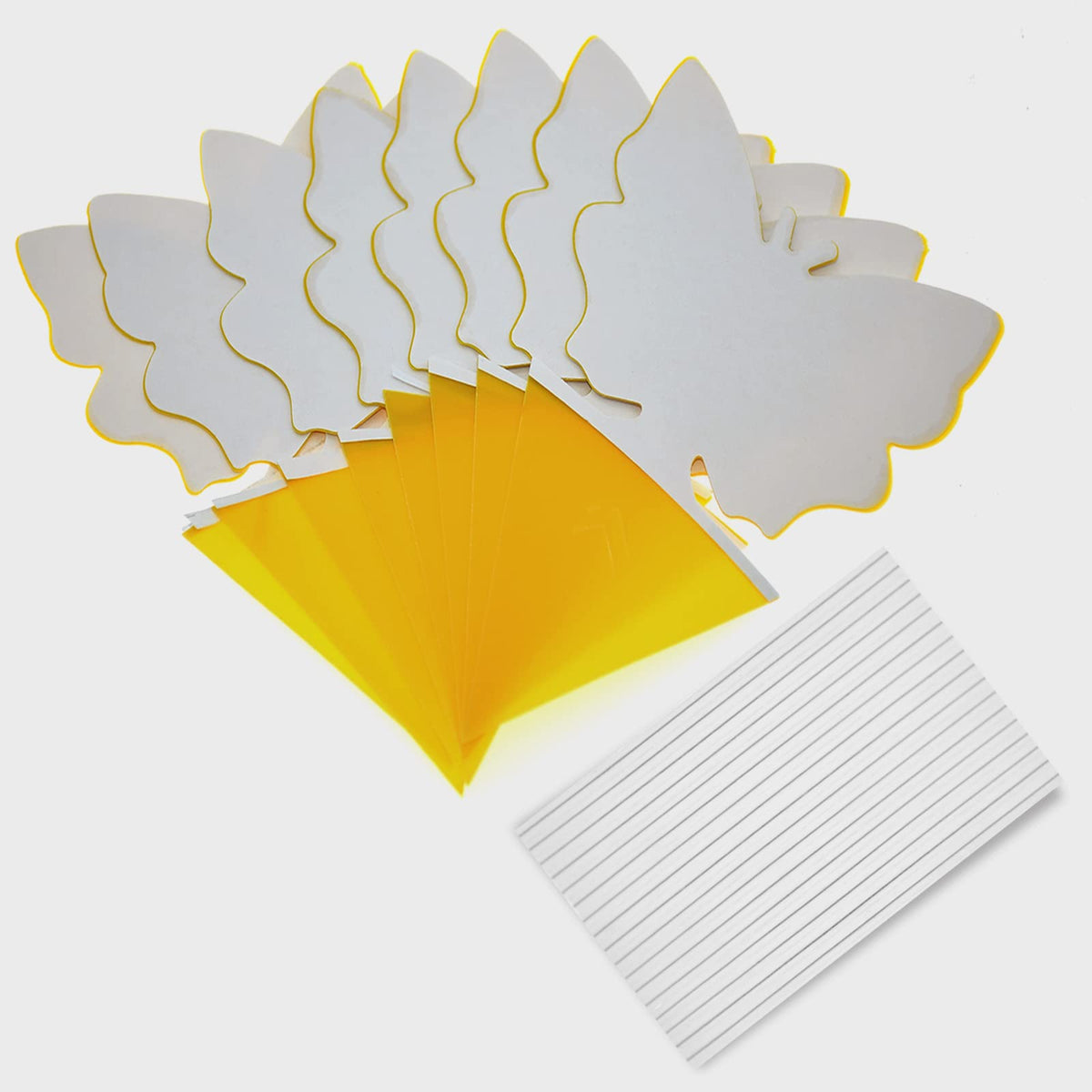Faicuk butterfly shaped glue board close-up showing strong adhesive for fruit flies.