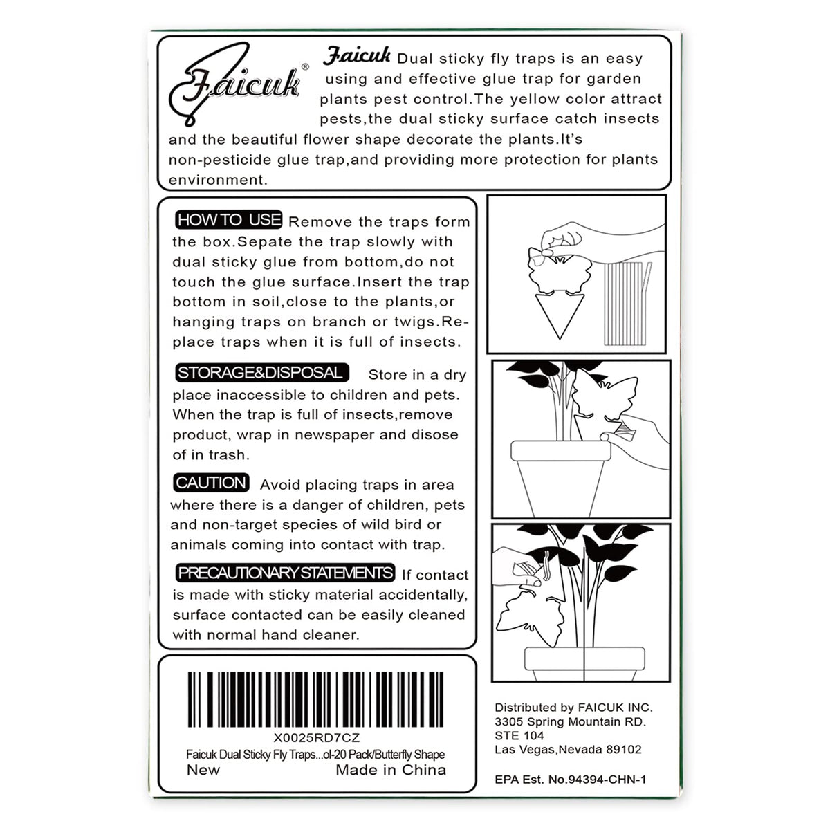 Faicuk clear glue board displays visible insect buildup for quick assessment.