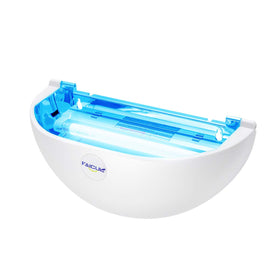 Faicuk wall sconce fly light trap front view, traps insects on glue boards