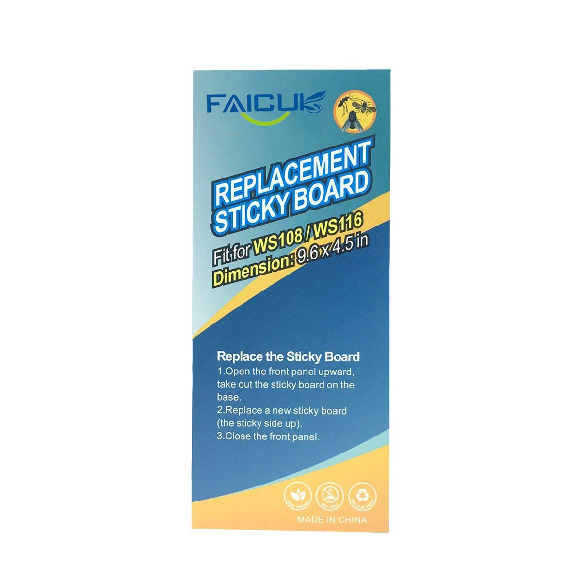 Faicuk WS108 glue board for fly light trap designed for easy maintenance.