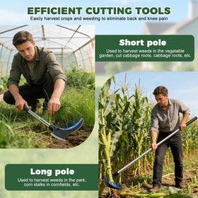 Failenfeivp Sickle Weeding Tool flat-chopping-blade cuts thick branches