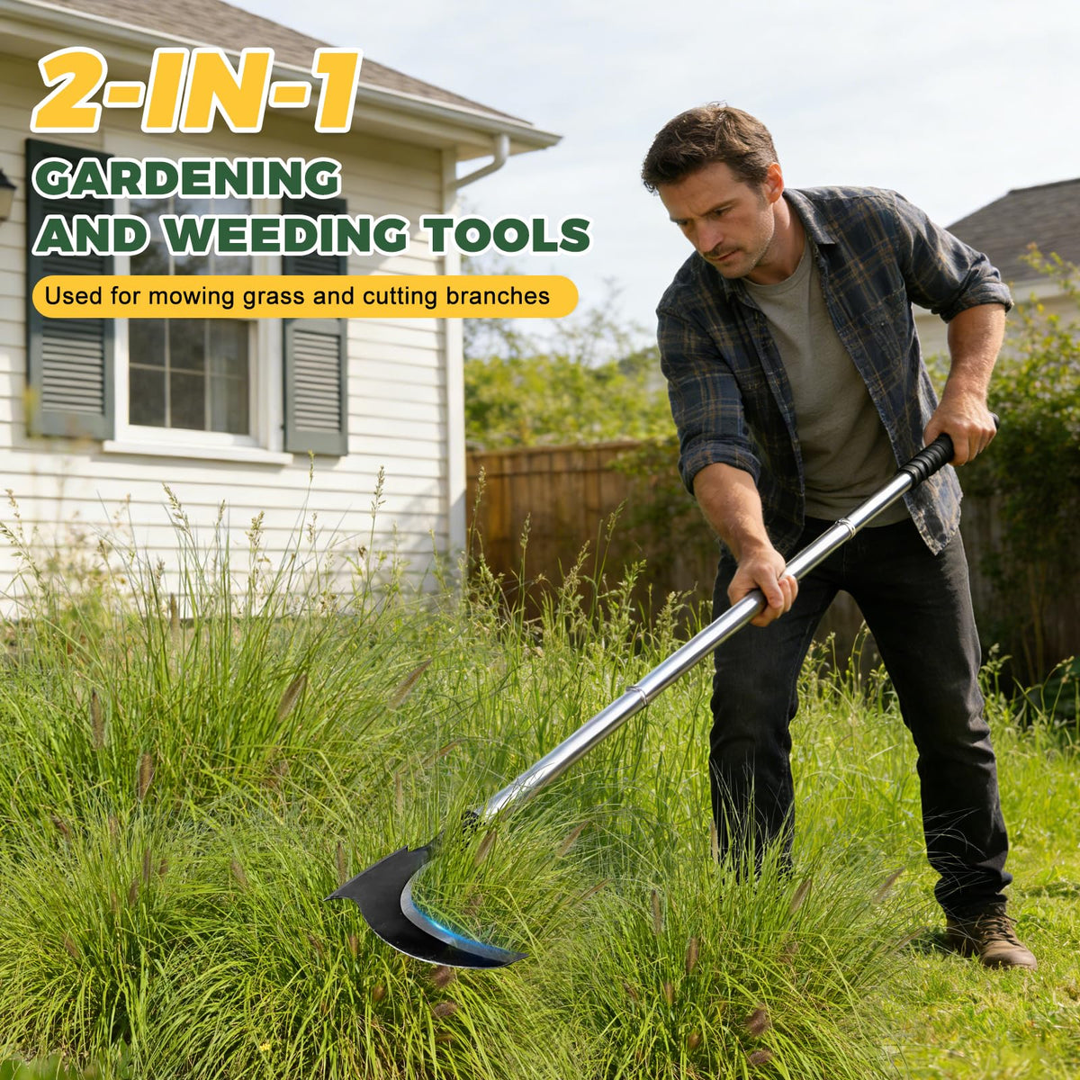 Failenfeivp Sickle Weeding Tool high-carbon-steel-blade delivers long-lasting sharp cutting