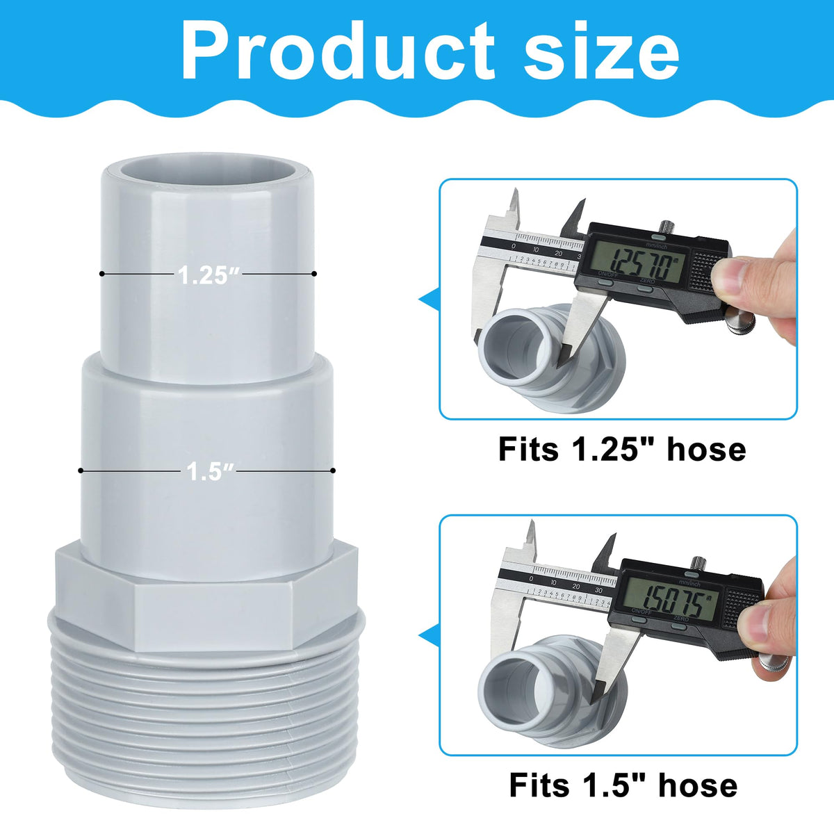 Fairooth stainless steel clamps included for secure sealing.