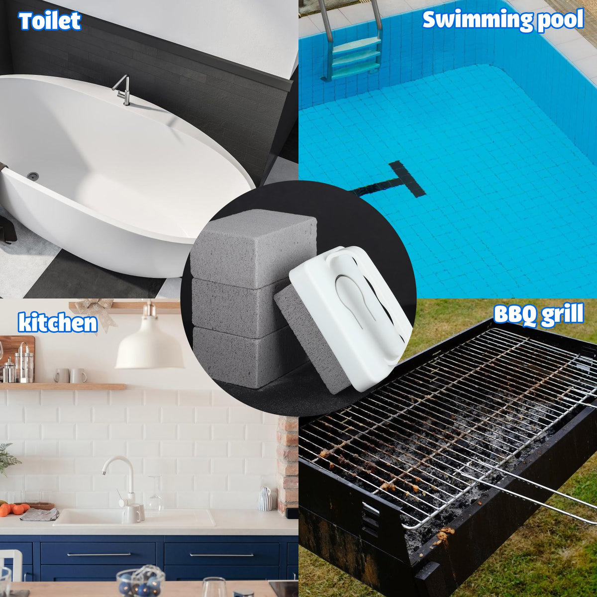 Fairooth stones suitable for kitchen sinks and barbecue cleaning tasks