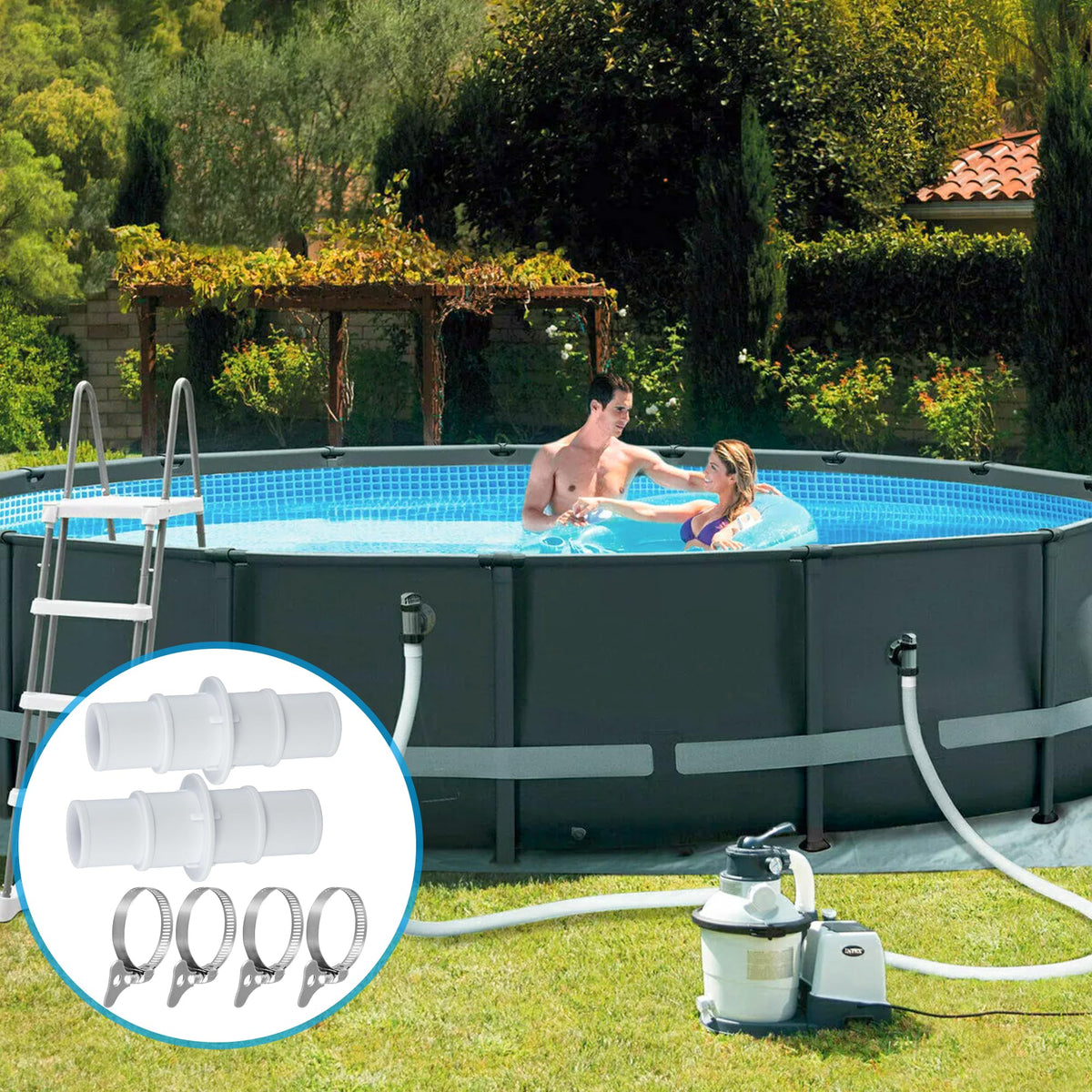 Essential Fairooth pool maintenance kit for upgrading hose connections.