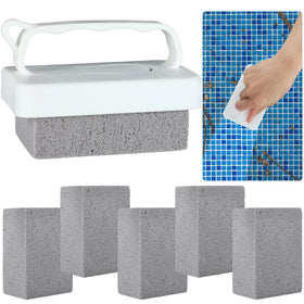 Fairooth pool pumice stones set with handle for grout and tile cleaning