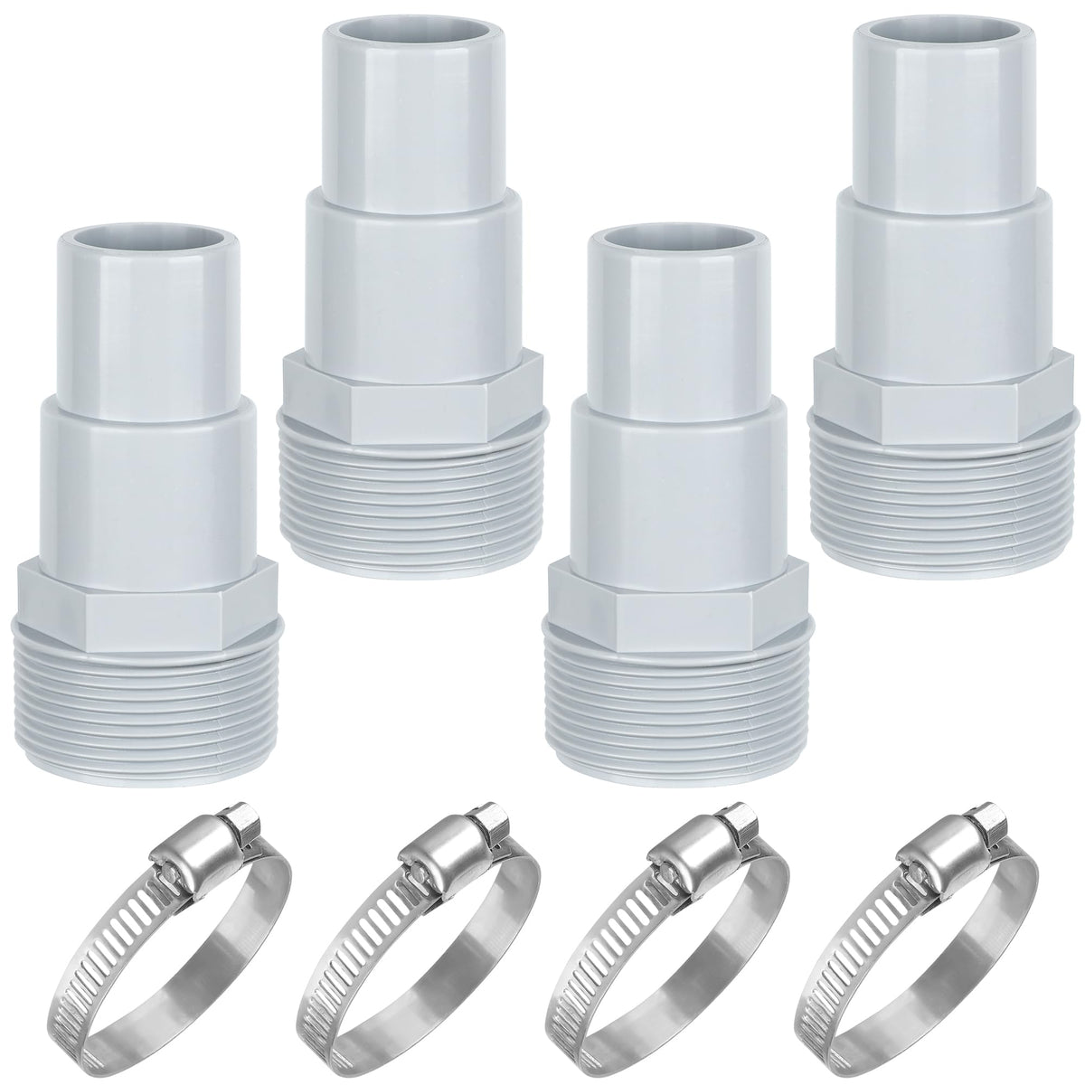 Fairooth universal hose adapter assembly for quick pool hose connections.