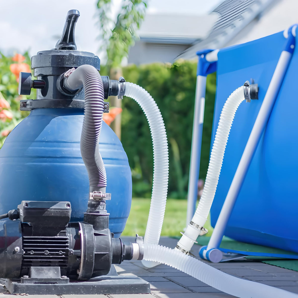 Universal Fairooth connector kit fits multiple pool devices and hoses.