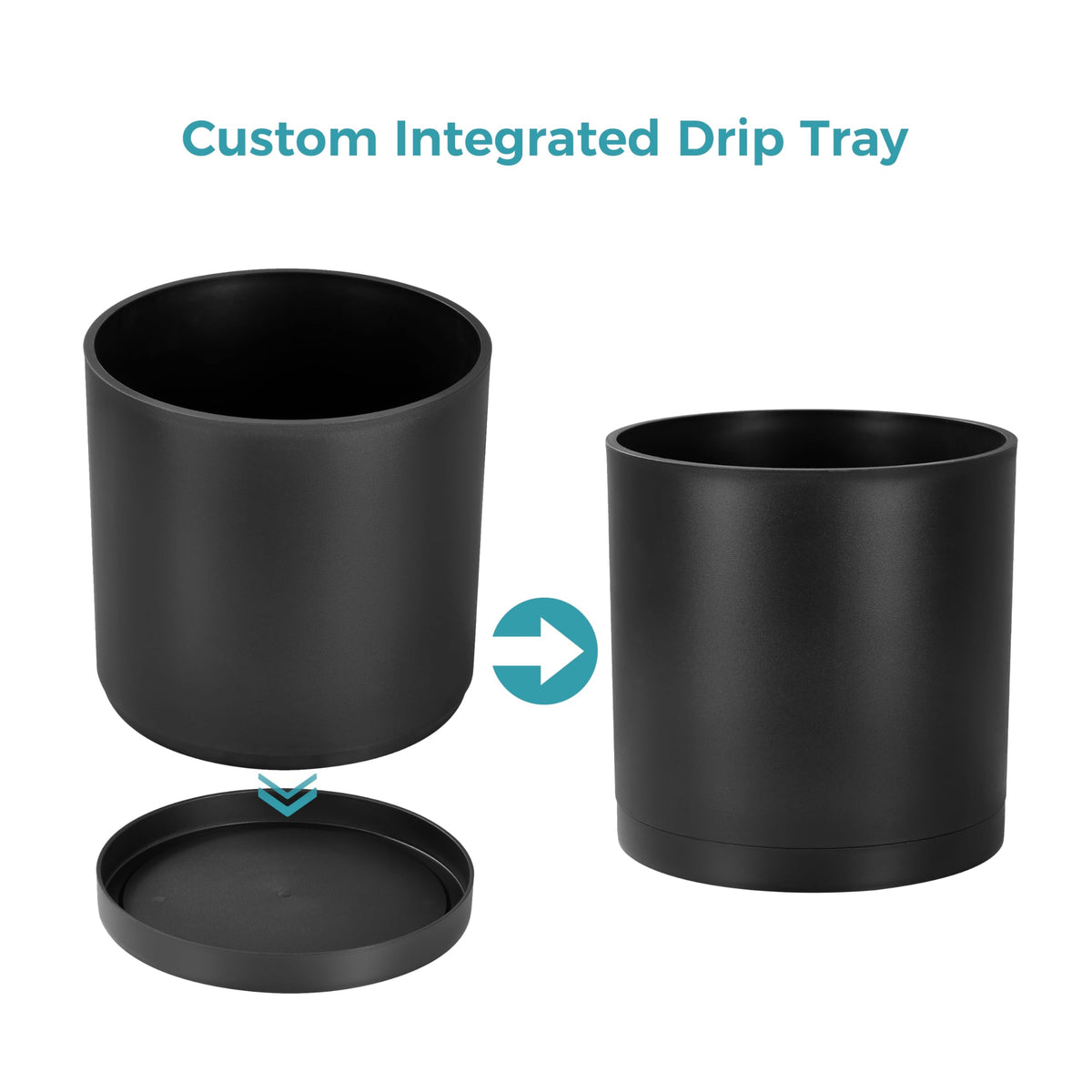 FaithLand 8-Inch Modern Cylinder Planter ideal for indoor use in living spaces
