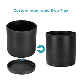 FaithLand 8-Inch Modern Cylinder Planter ideal for indoor use in living spaces