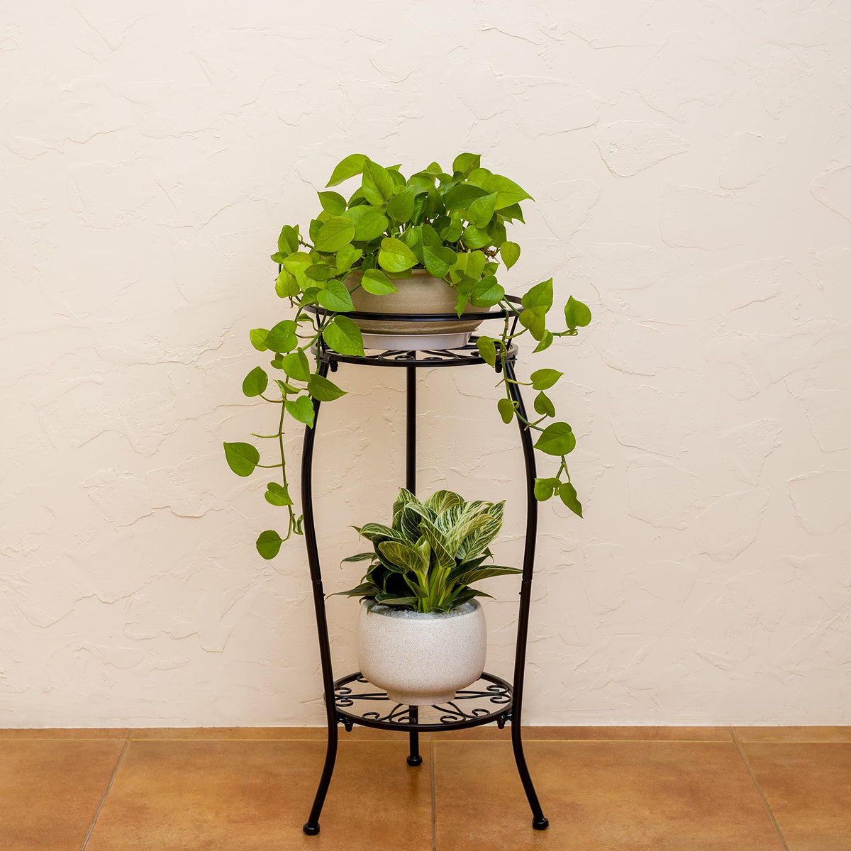 FaithLand minimalist elegant stand blends with decor while showcasing plants.
