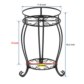 FaithLand plant stand black finish adds minimalist elegance to interiors.