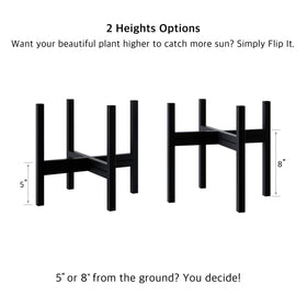 Sturdy double-bar crossbars on FaithLand stand support heavy planters securely.