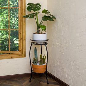 FaithLand tall corner display fits compact spaces without crowding rooms.