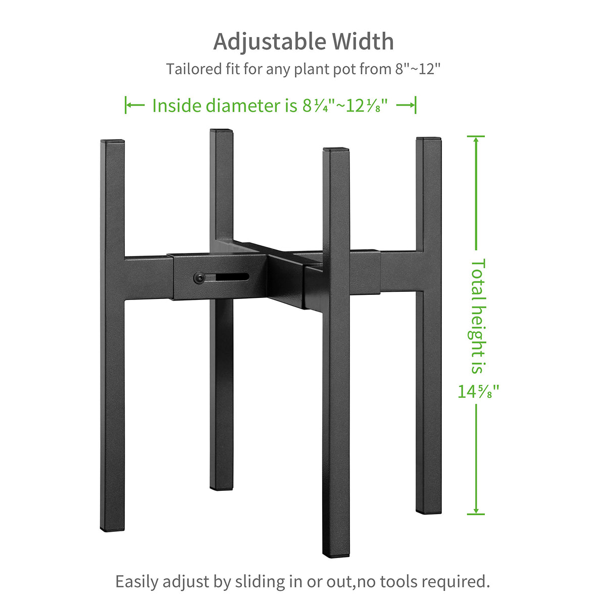 FaithLand plant stand side-height options for display flexibility
