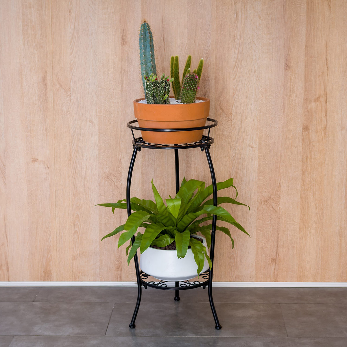 FaithLand plant stand sturdy triangle legs support heavy pots for stable display.
