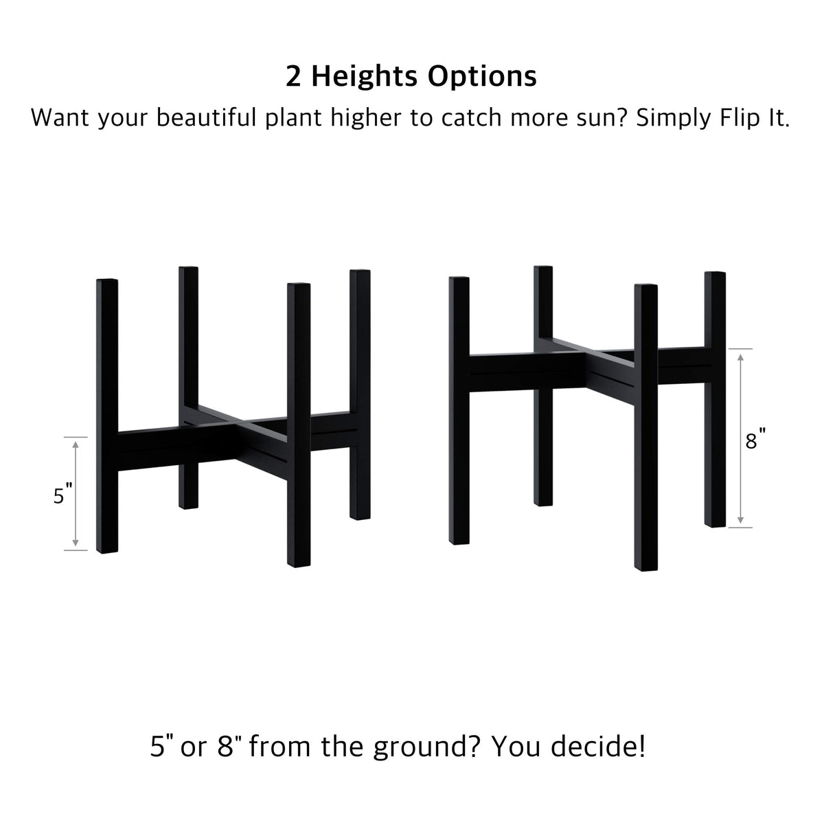 FaithLand steel frame with matte black finish offers durable, weather-resistant indoor-outdoor display.