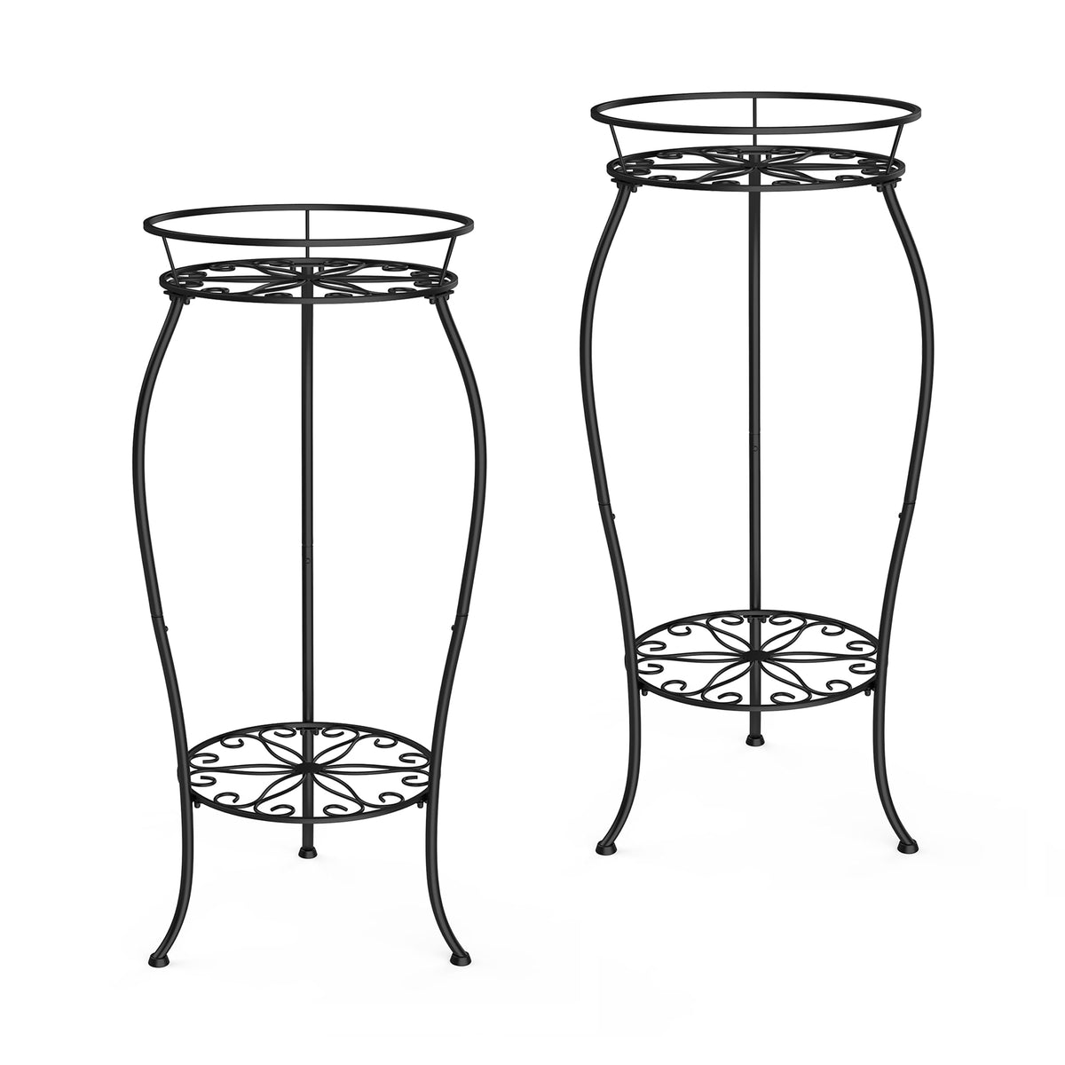 FaithLand two-pack tall plant stands elevate greenery with a clean display.