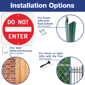 Faittoo aluminum sign is rust-free and weather resistant for outdoor use.