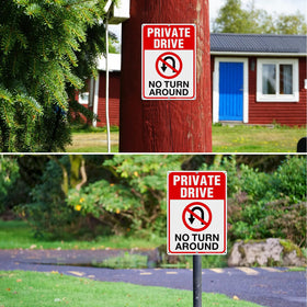 Faittoo easy mounting drive sign with multiple mounting options