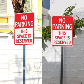 Faittoo No Parking sign installed on a fence for clear guidance.