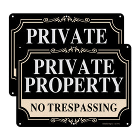 Faittoo no trespassing sign 10x7 inch, highly visible to deter trespassers.