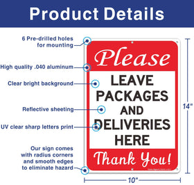 Faittoo Please Leave Sign side view highlights mounting options on fences or gates.