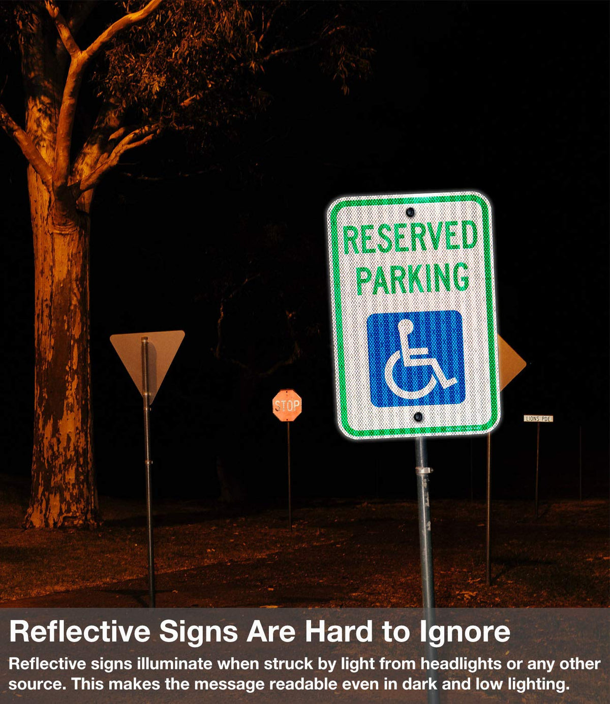 Faittoo parking sign with two pre-drilled holes for easy mounting