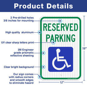 Faittoo reserved parking sign featuring wheelchair icon for accessible spaces