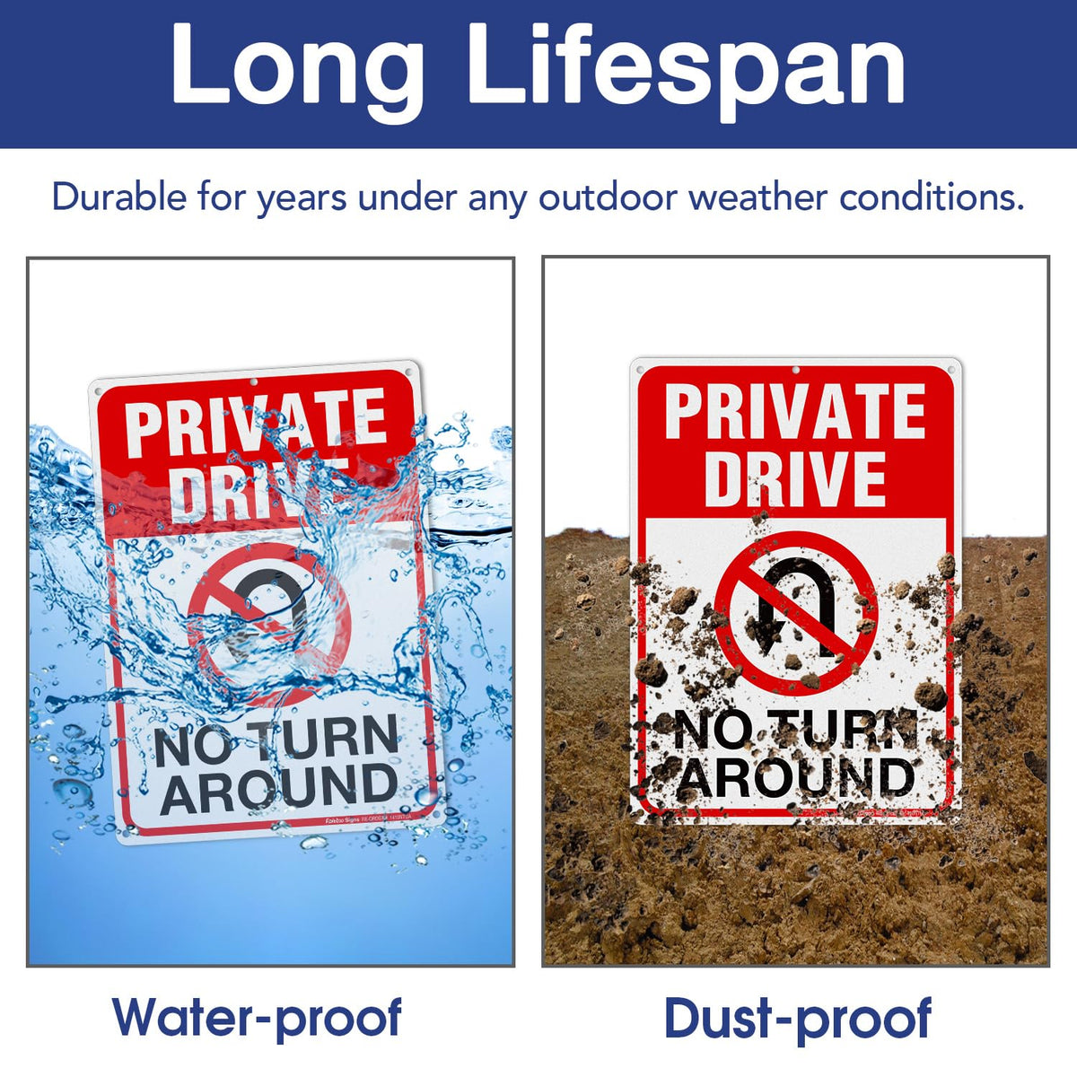 Faittoo rustfree aluminum sign durable for outdoor wear