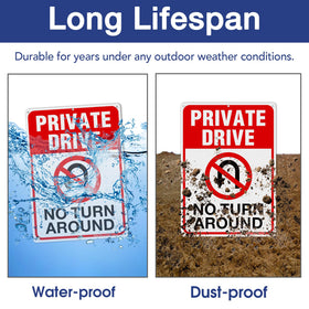 Faittoo rustfree aluminum sign durable for outdoor wear
