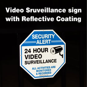Faittoo sign mounted on a gate for CCTV warning