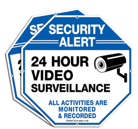 Faittoo video surveillance sign front view boosts outdoor visibility
