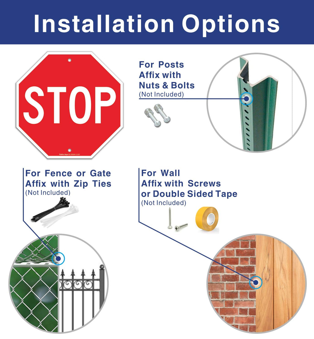 Faittoo Stop Sign rust-free aluminum material ensures lasting outdoor performance