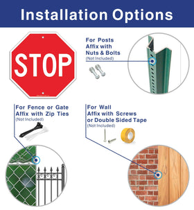 Faittoo Stop Sign rust-free aluminum material ensures lasting outdoor performance