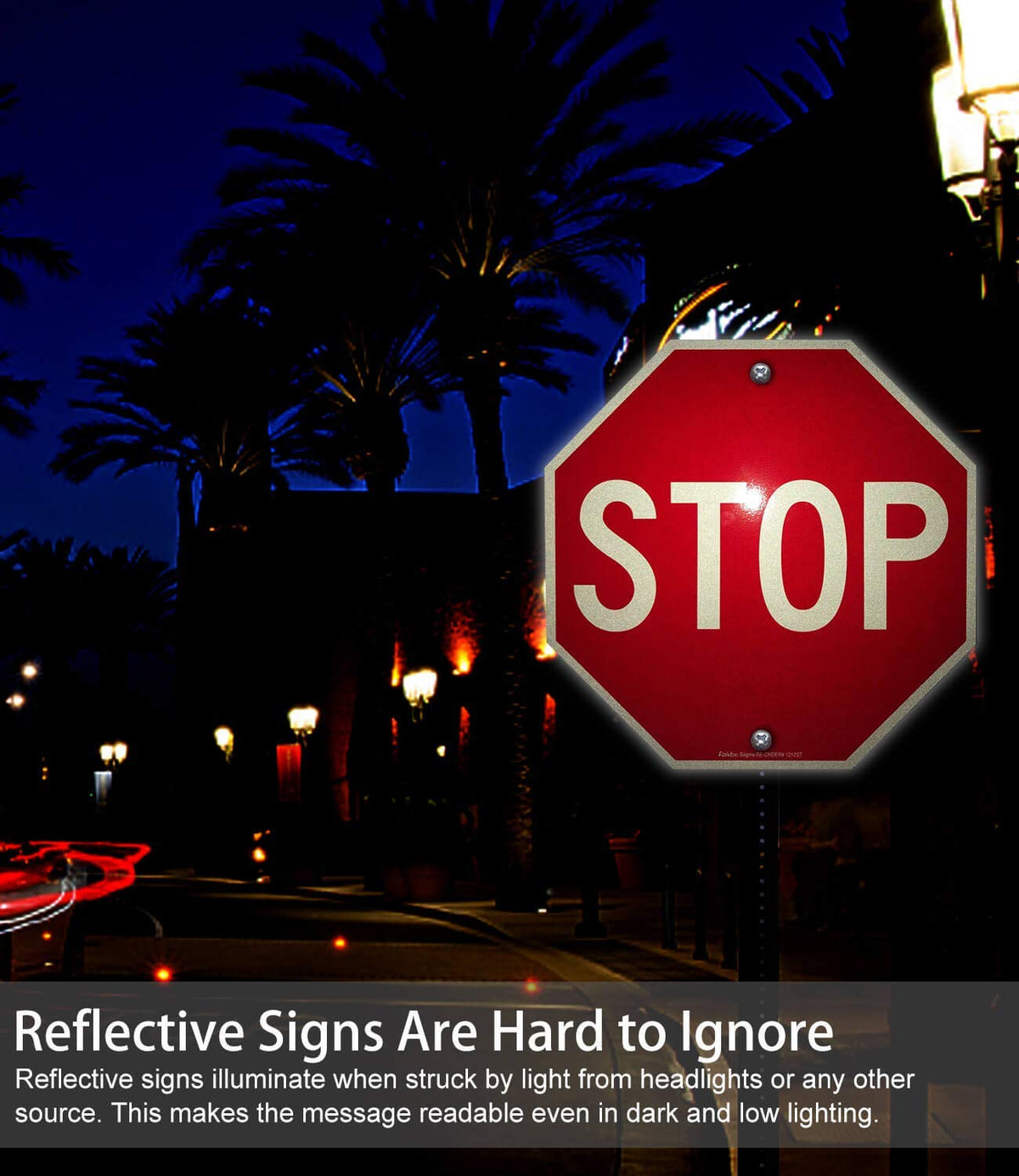 Faittoo Stop Sign weather-resistant design stands up to rain and snow