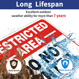 Faittoo UV-protected metal sign endures sun and rain with fade resistance.