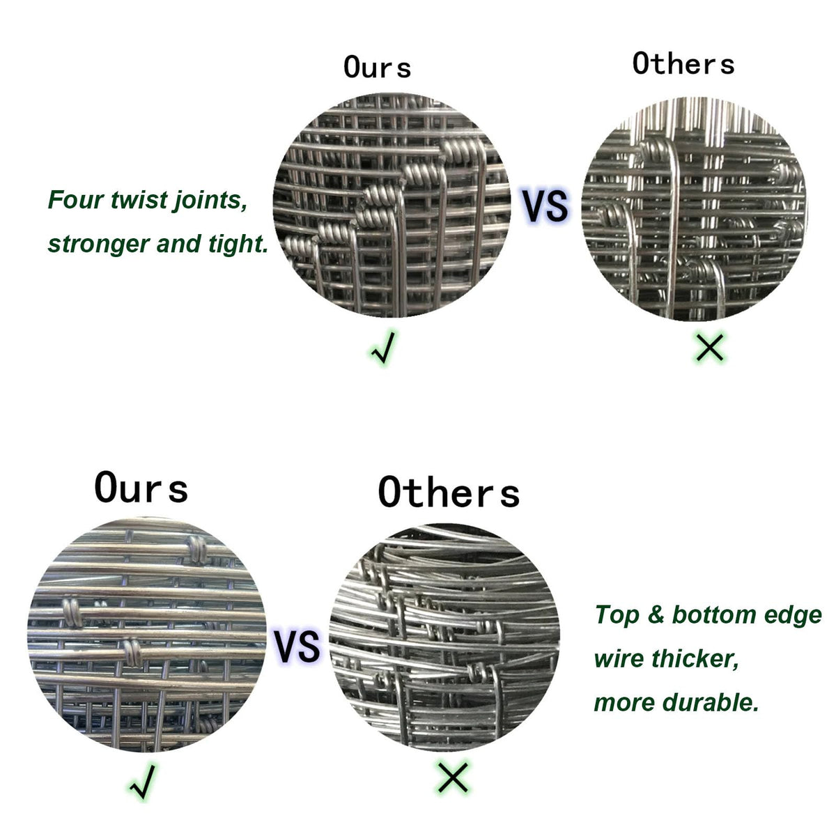 Falanava galvanized wire fence smooth coating indicates corrosion resistance.