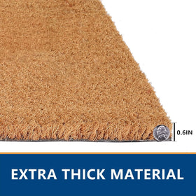 Fallovea 17x30 doormat provides ample cleaning space.