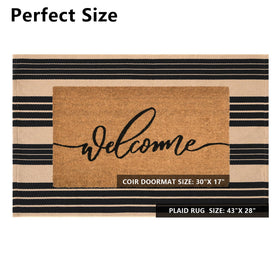 Fallovea durable coir material withstands high foot traffic.